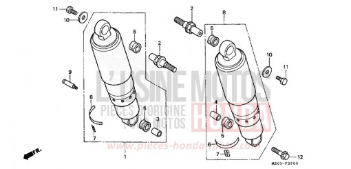 AMMORTIZZATORE POSTERIORE GL1500CV di 1997